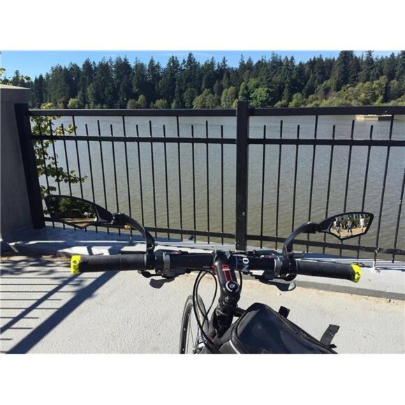 New Handlebar Bike Mirror, HD Blast-Resistant, Safe Crystal Clear Glass Mirror - Picture 7 of 8